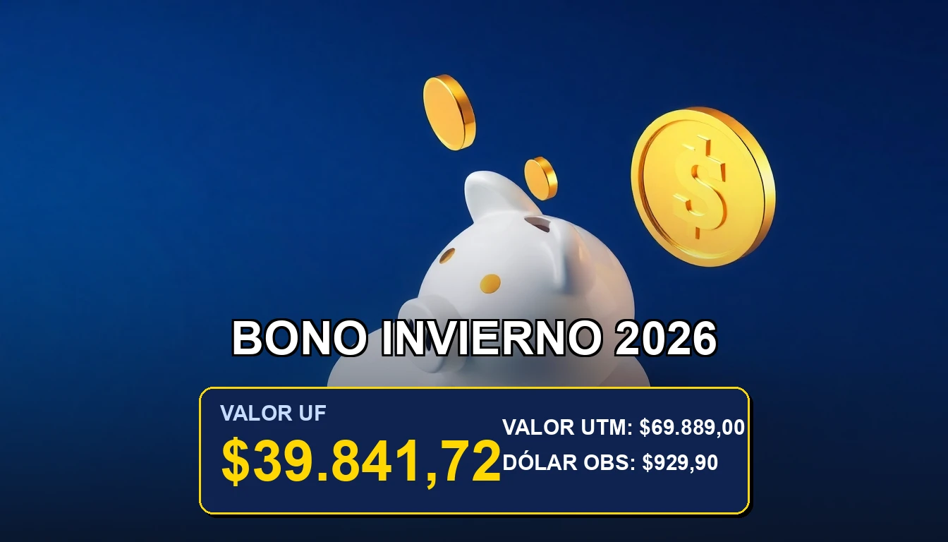 Guía de requisitos para el Bono Invierno 2026 en Chile, información del SII.