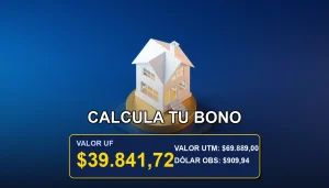 Simulador para calcular el beneficio del Bono Estado de Subsidio a la Vivienda en UF, Chile.