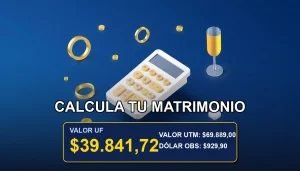 Simulador de costo de matrimonio en Unidades de Fomento para presupuesto en Chile.