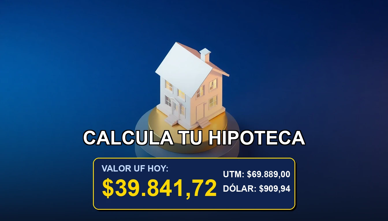 Simulador de cuota hipotecaria en Unidades de Fomento (UF) para calcular créditos de vivienda en Chile.