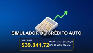 Simulador de pago de cuota de crédito para automóvil en Unidades de Fomento (UF) en Chile. Herramienta financiera premium.