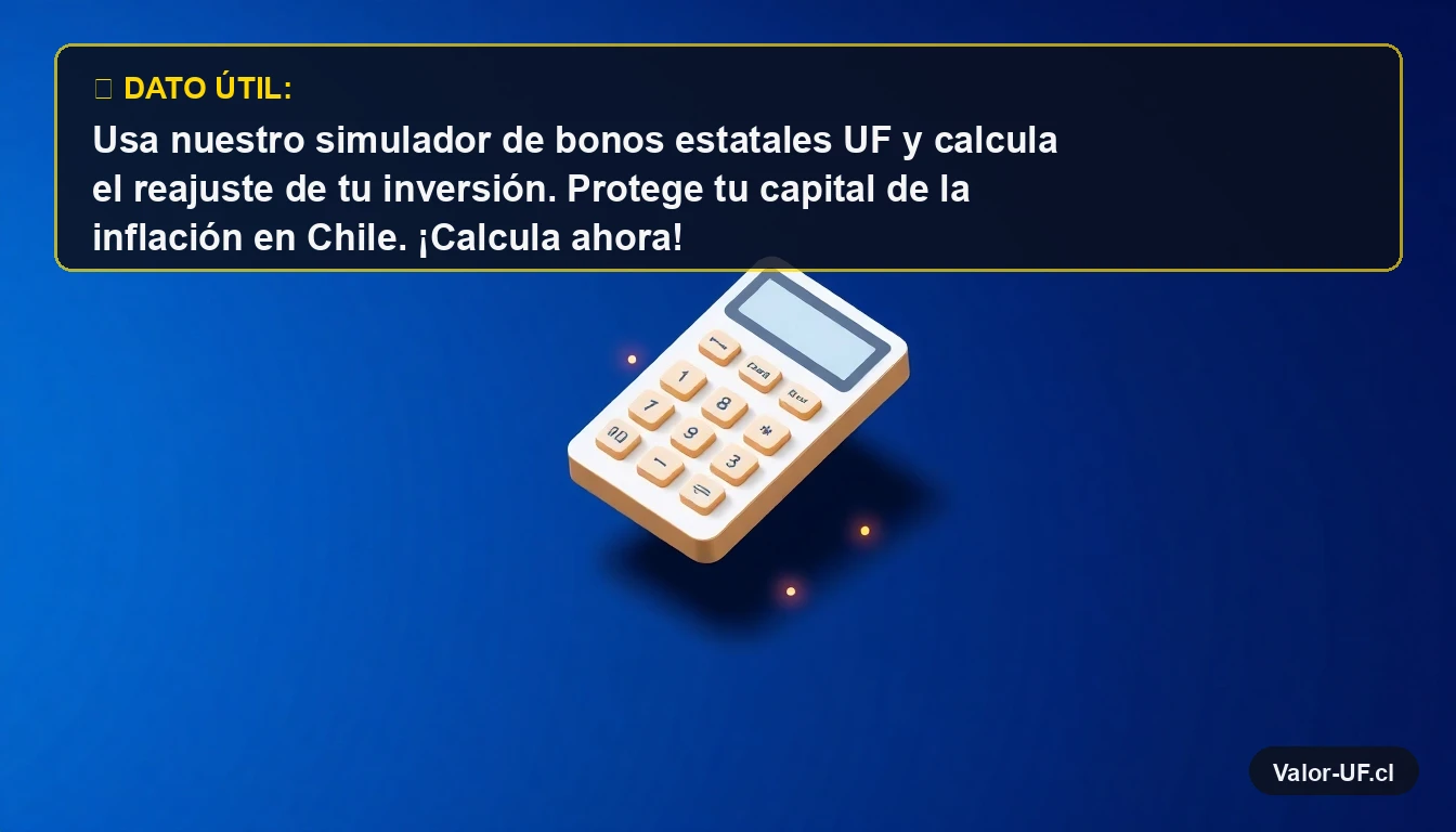 Simulador de cálculo financiero moderno para bonos reajustables en UF.