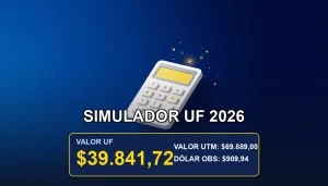 Simulador de proyección de la Unidad de Fomento a pesos chilenos para el año 2026. Herramienta financiera de cálculo y ahorro.