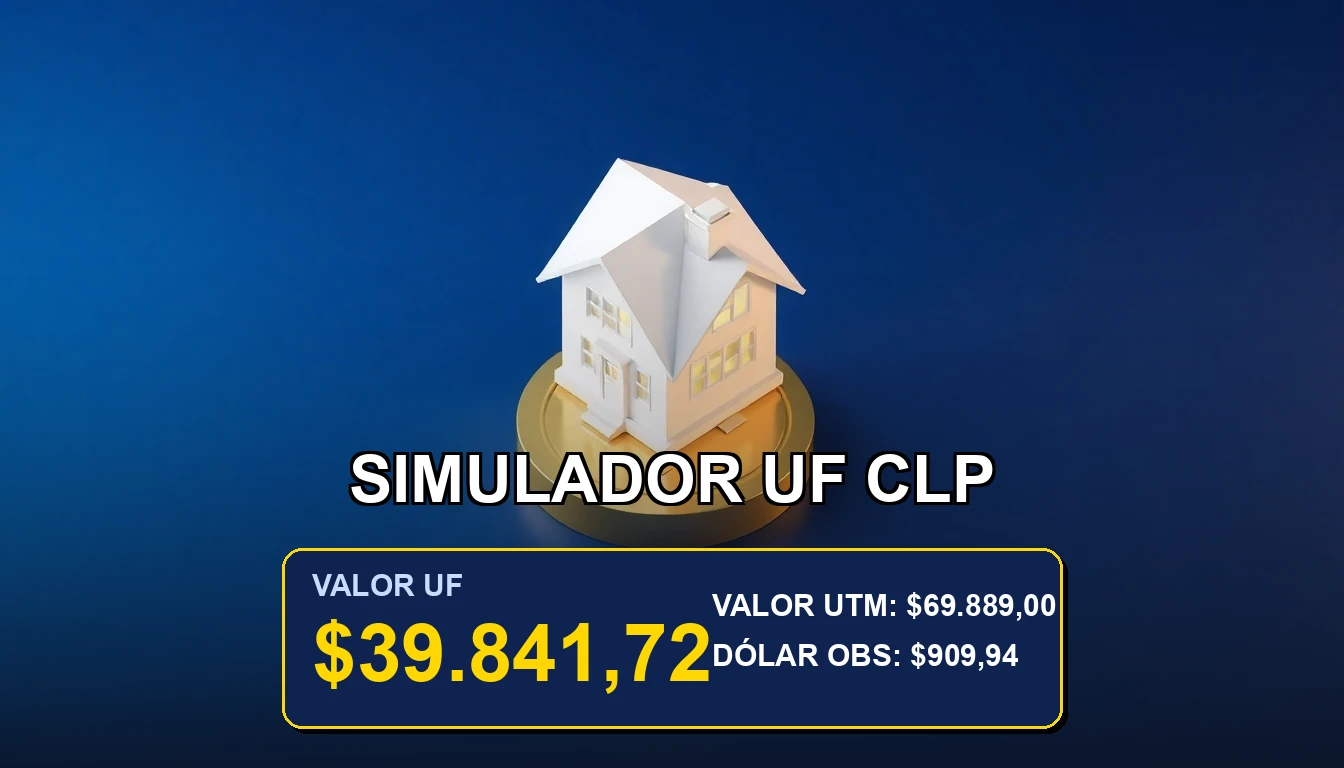 Simulador de crédito hipotecario en UF y pesos chilenos con subsidio, calcula tu pie y cuota. Chile.