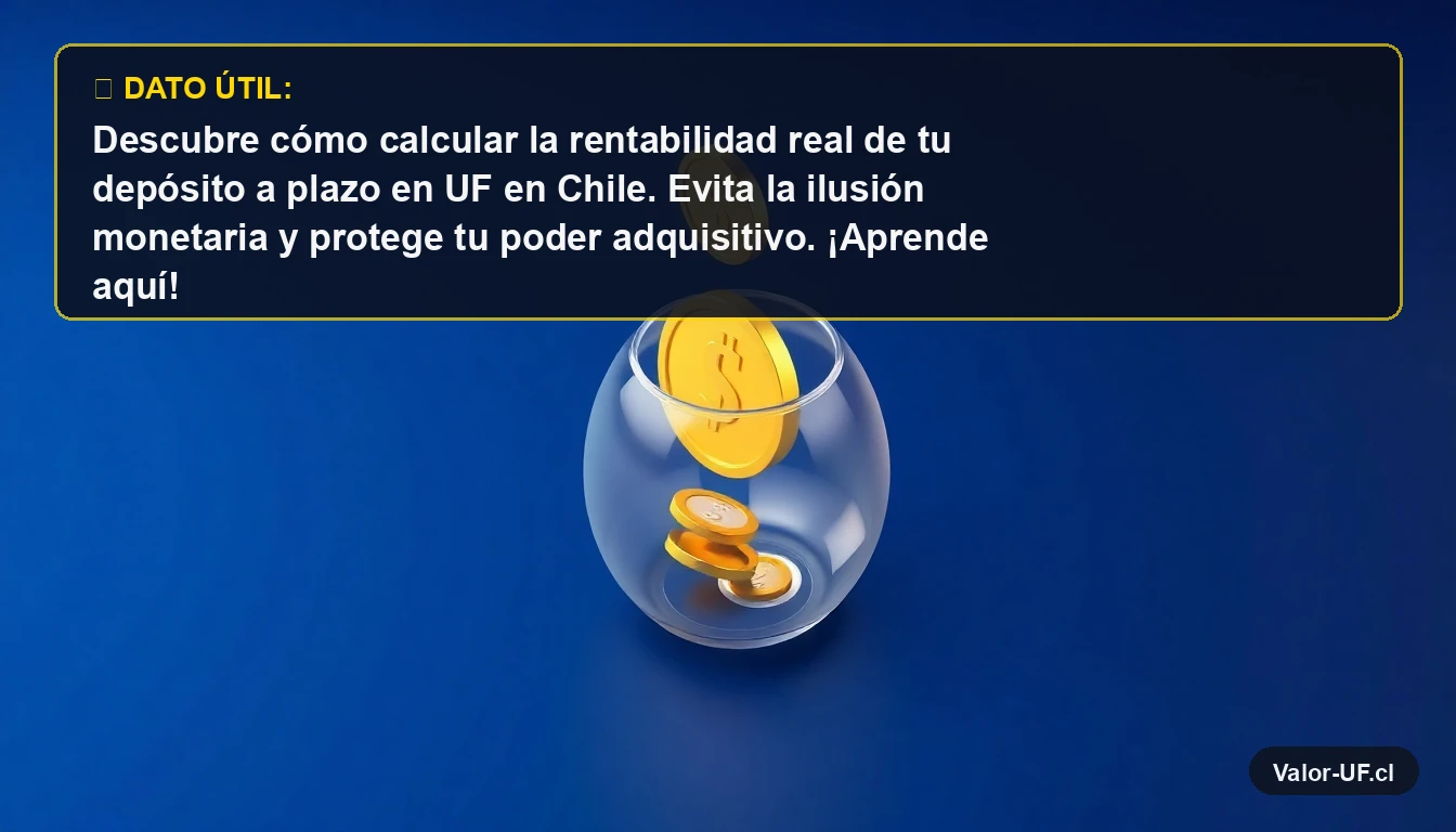 Ilustración 3D de una moneda de oro cayendo en un alcancía, representando el ahorro y la rentabilidad en UF.