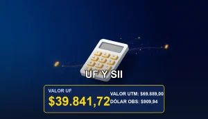 Ilustración premium sobre el impacto de la Unidad de Fomento y el Servicio de Impuestos Internos en impuestos y subsidios en Chile.