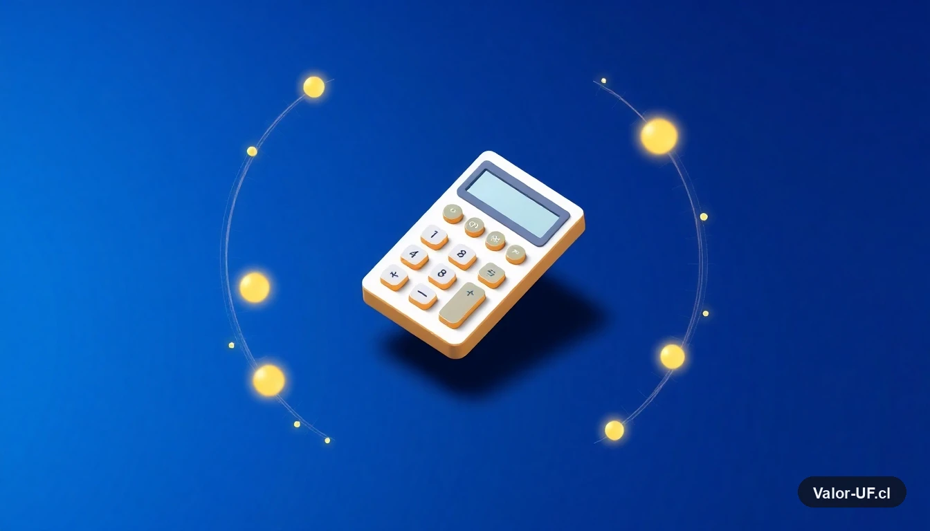 Calculadora financiera futurista para calcular el valor de la UF en tiempo real